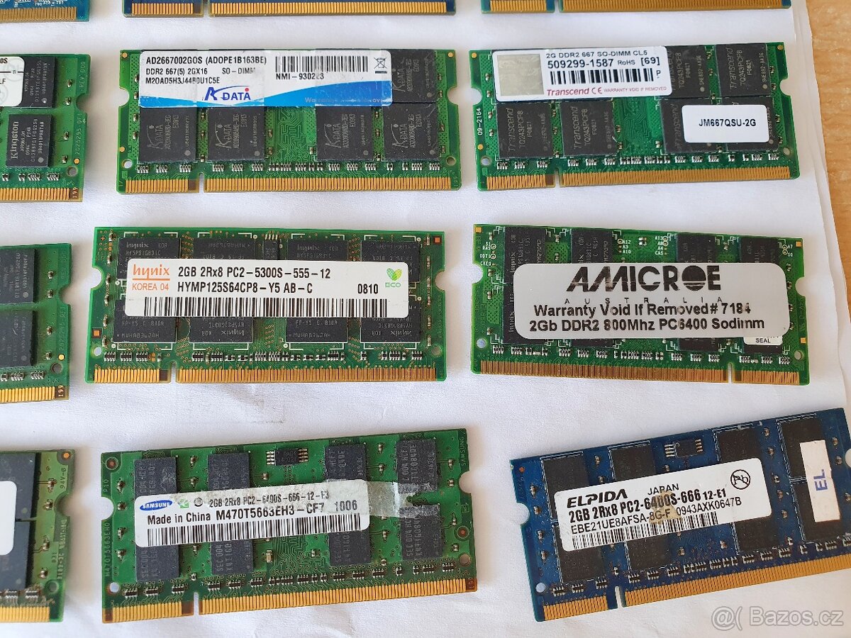 Funkční paměti 2gb ddr2 do Notebooku. Pár : 300kč - 4