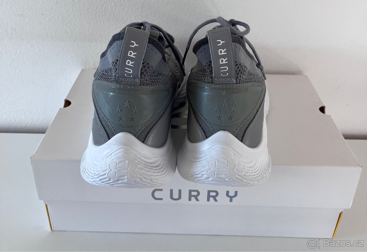 Under Armour Curry Flow 8 Shine – Grey/Grey/White, - 4