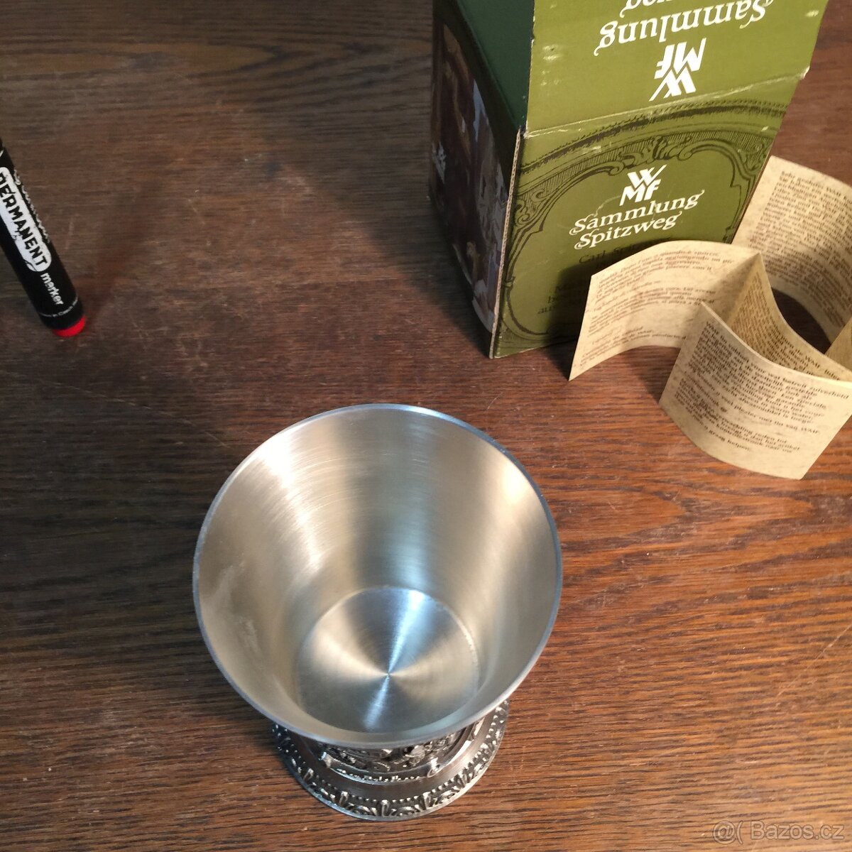 korbel číše na pivo WMF cín Carl Spitzweg certifikát - 4