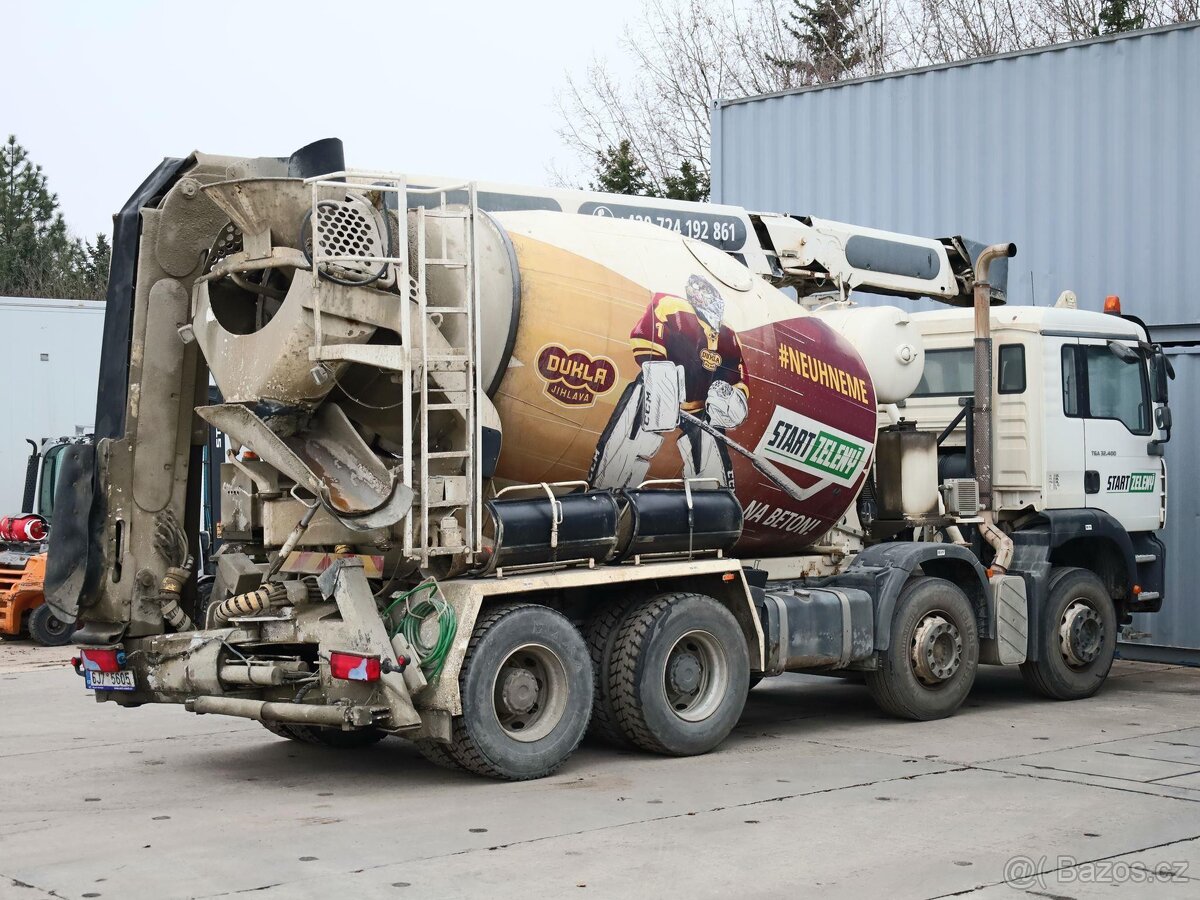 MAN TGA 32.400, 8X4, BETON MIX S DOPRAVNÍKEM 18 METRŮ, 7 CBM - 4