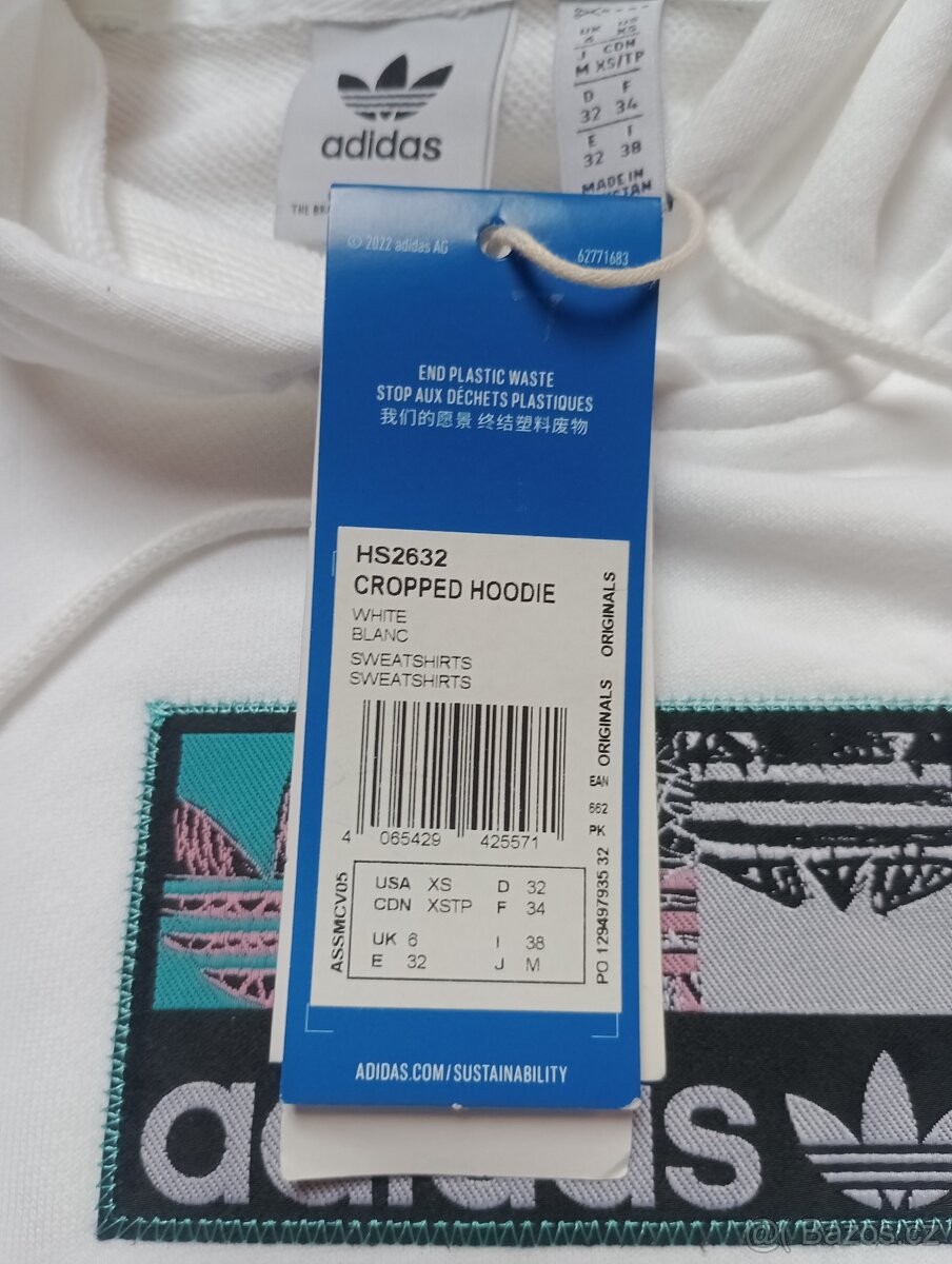 Dámská crop mikina s kapucí Adidas Originals - 4