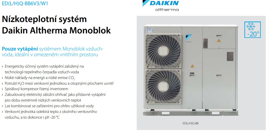 Tepelné čerpadlo DAIKIN Altherma mono 14 kW + nový kompresor - 4