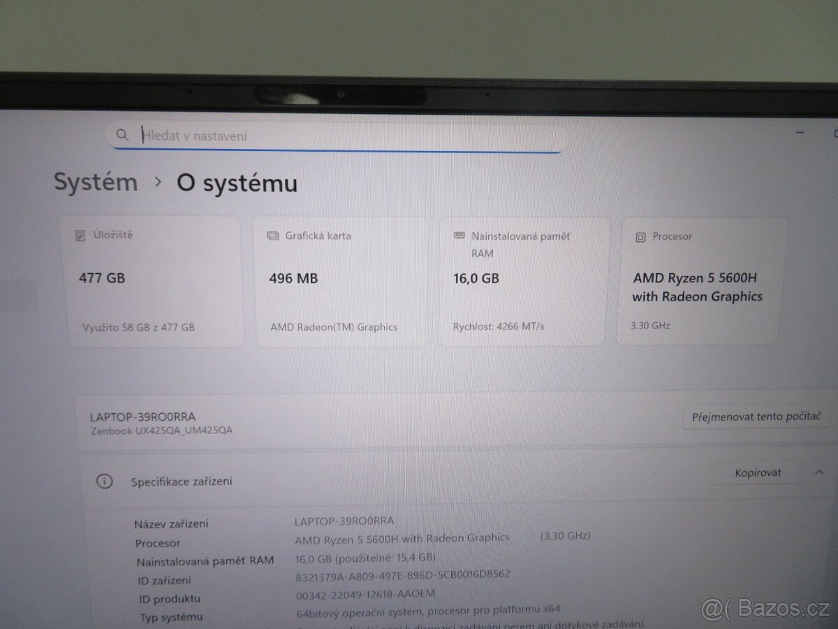 Notebook ASUS Zenbook UM425QA-KI180W - 4