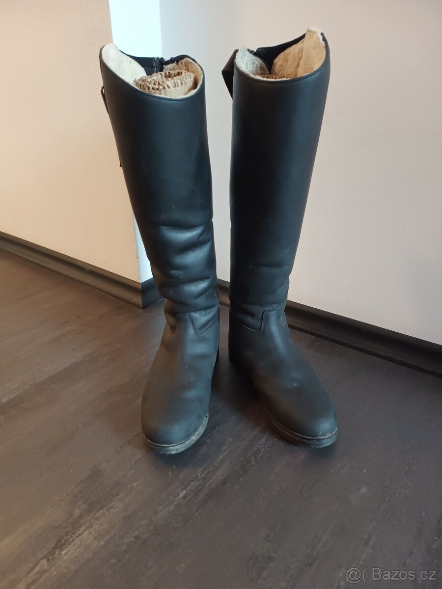 Kožené zimní boty,helma - 4