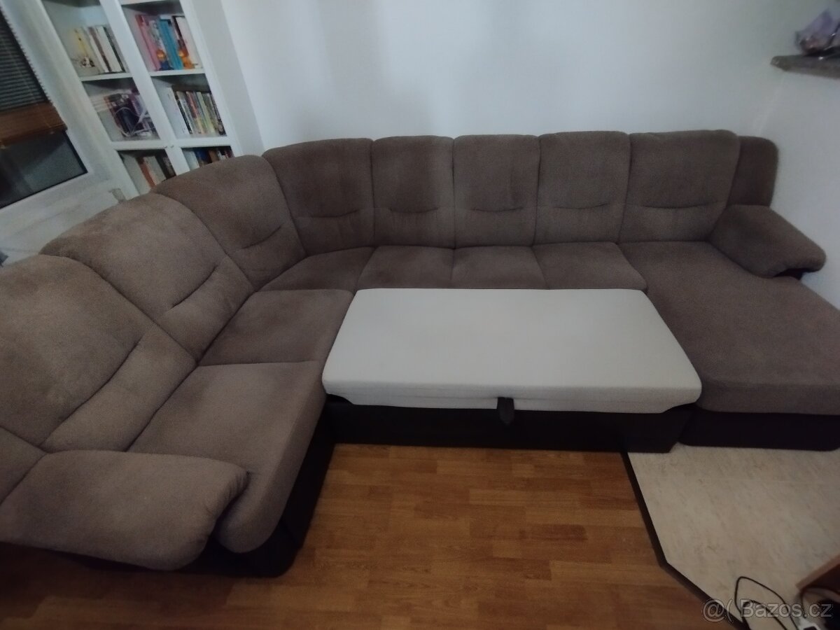 Velký rozkládací gauč do tvaru U - 4