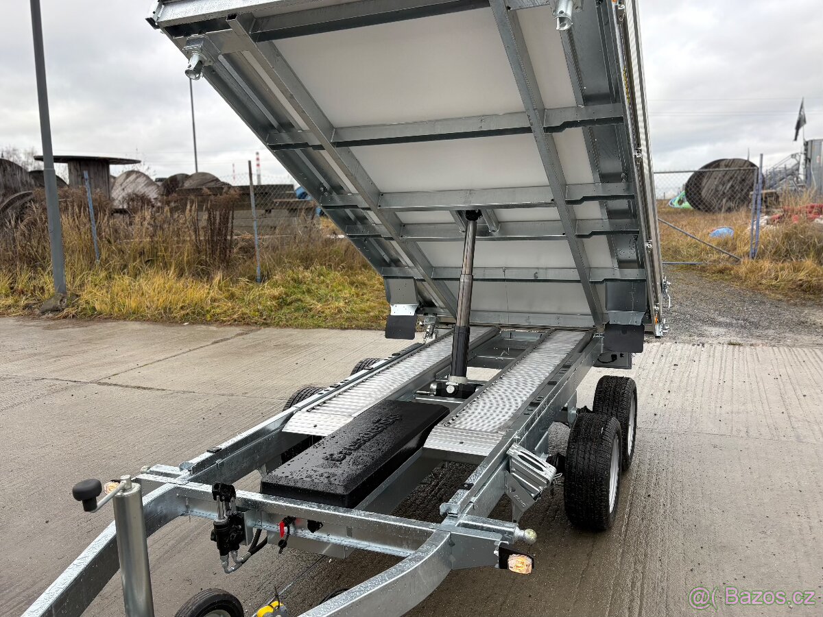 Přívěsný vozík - třístranný sklápěč, 3500kg, el. ovládání - 4
