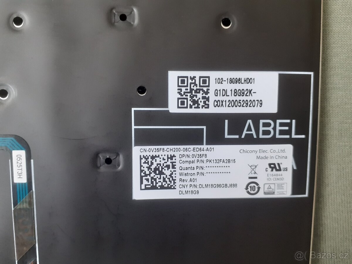 Klávesnice na Dell Precision 3540 3541 3550 3551, Latitude 5 - 4