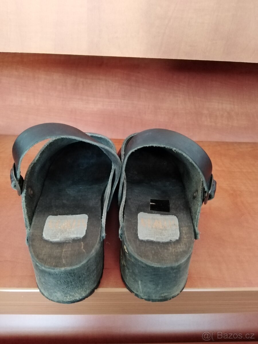 Kožené dřeváky ,velikost 37 - 4