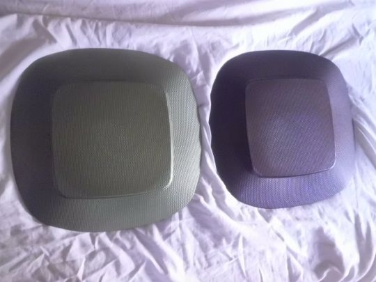 Zajímavé velké Hranaté Skleněné Designové Artové Talíře - 4