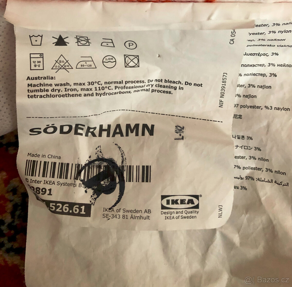 Potah na křeslo Soderhamn Ikea oranžový - 4