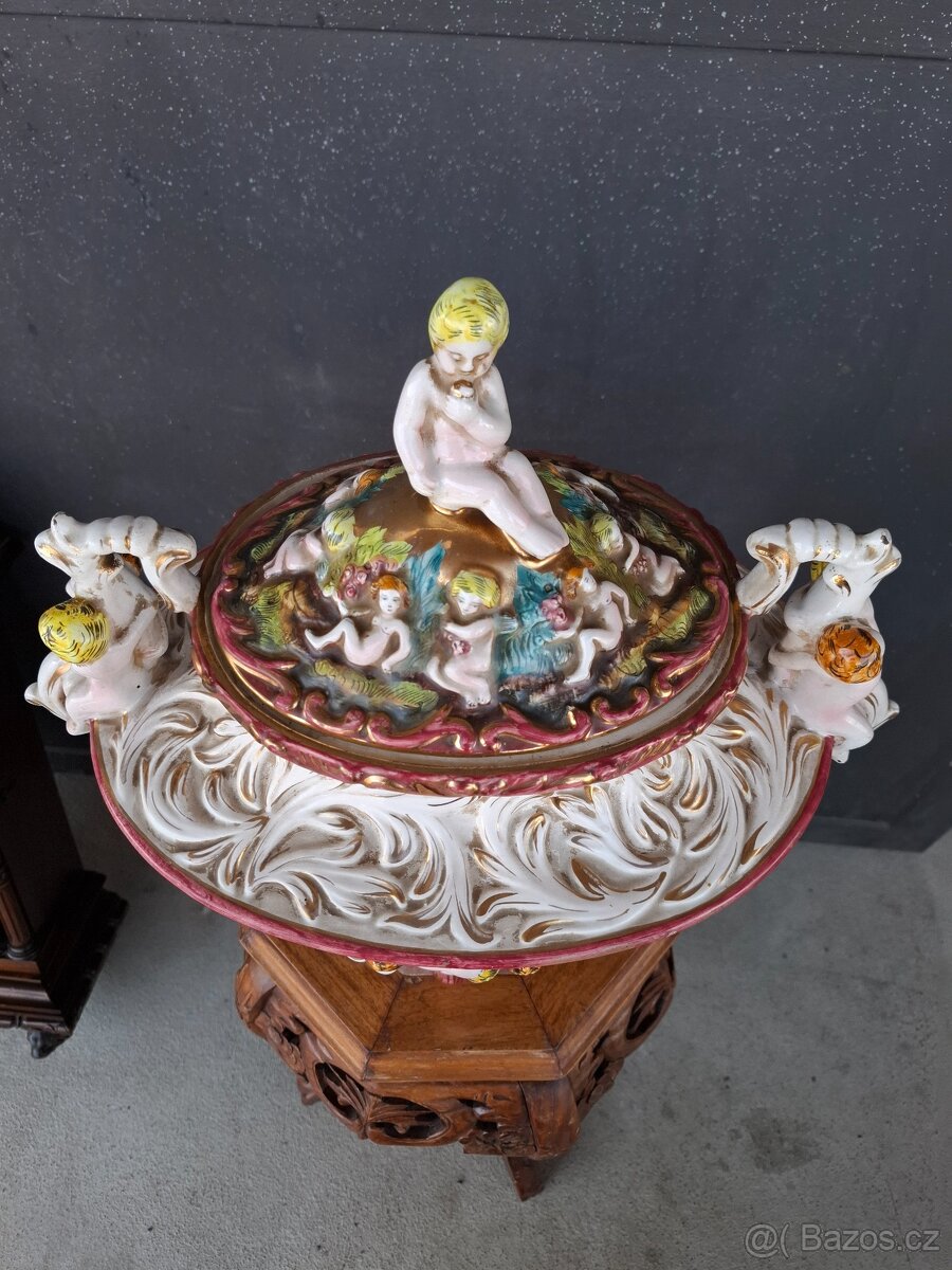 Starožitná porcelánová mísa CAPODIMONTE - 4