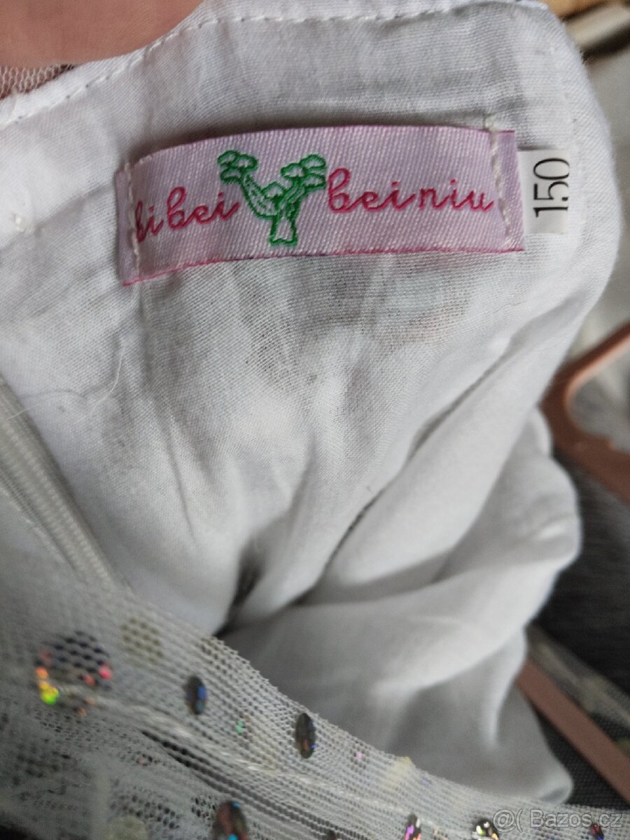 Krásné plesové šaty, vel. 140-150 - 4