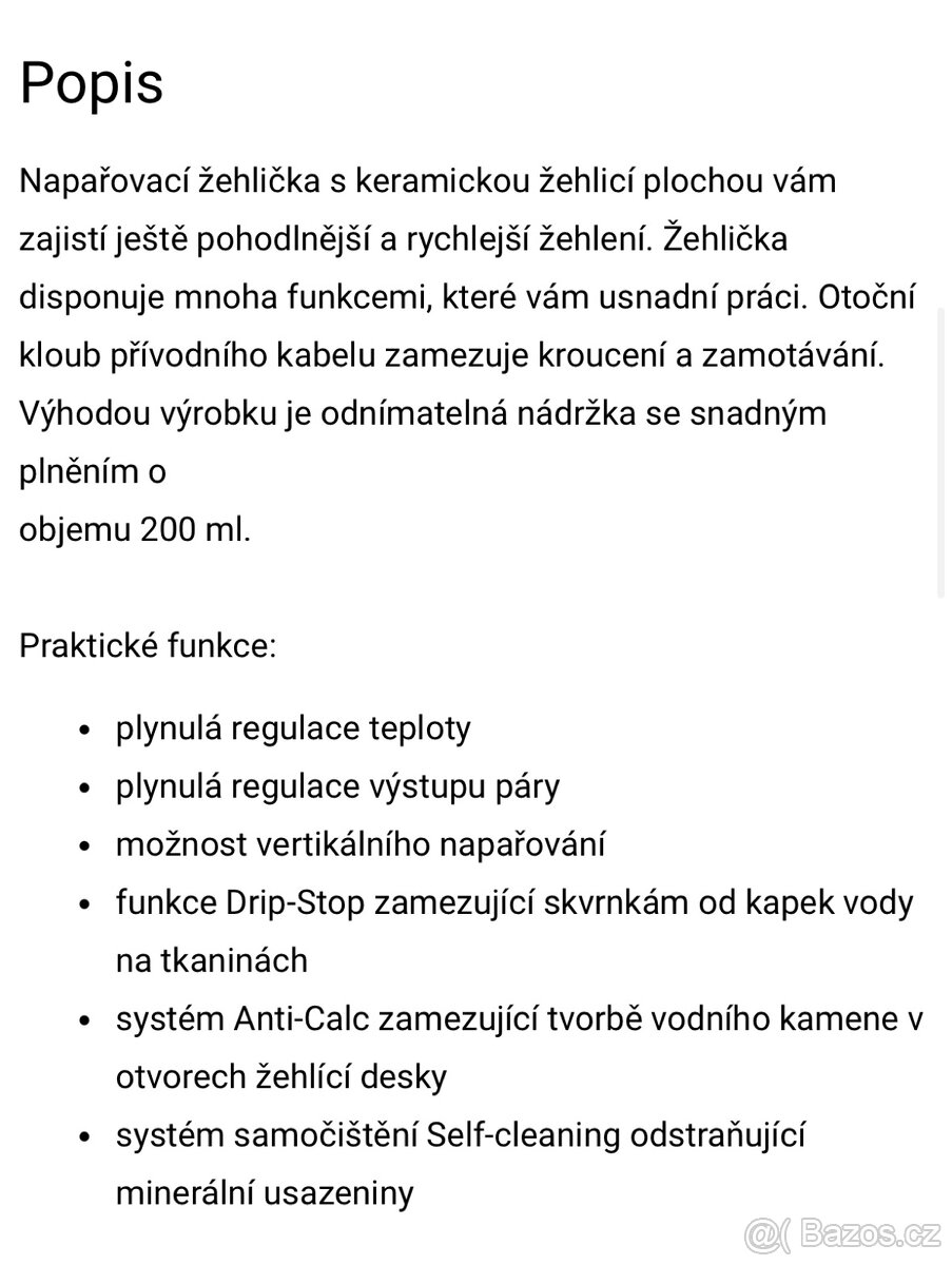 Žehlička Sencor SSI 8710VT. - 4