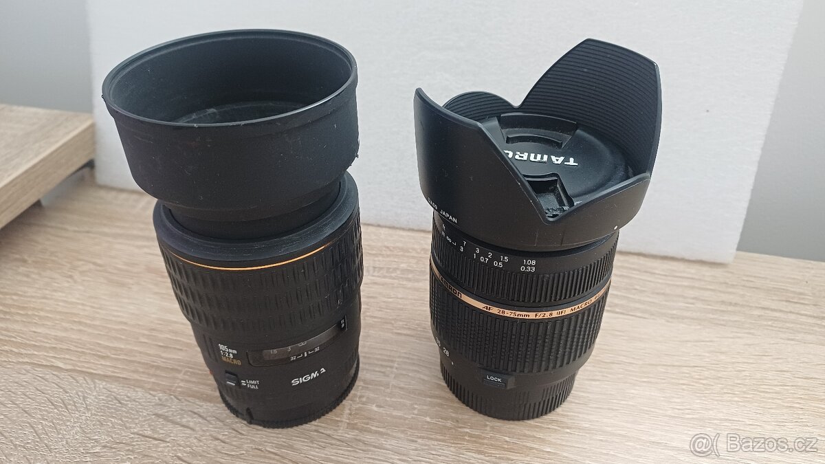 Sigma 105/2.8 + Tamron 28-75/2.8 - 4