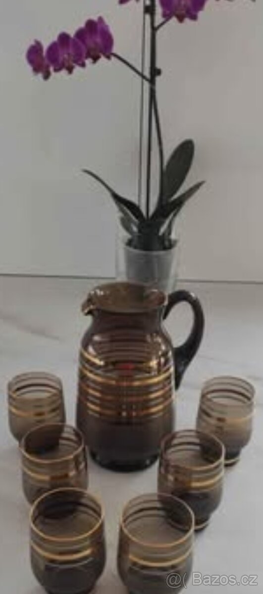 Skleněný džbánek 1,5L a 6 skleniček, - 4