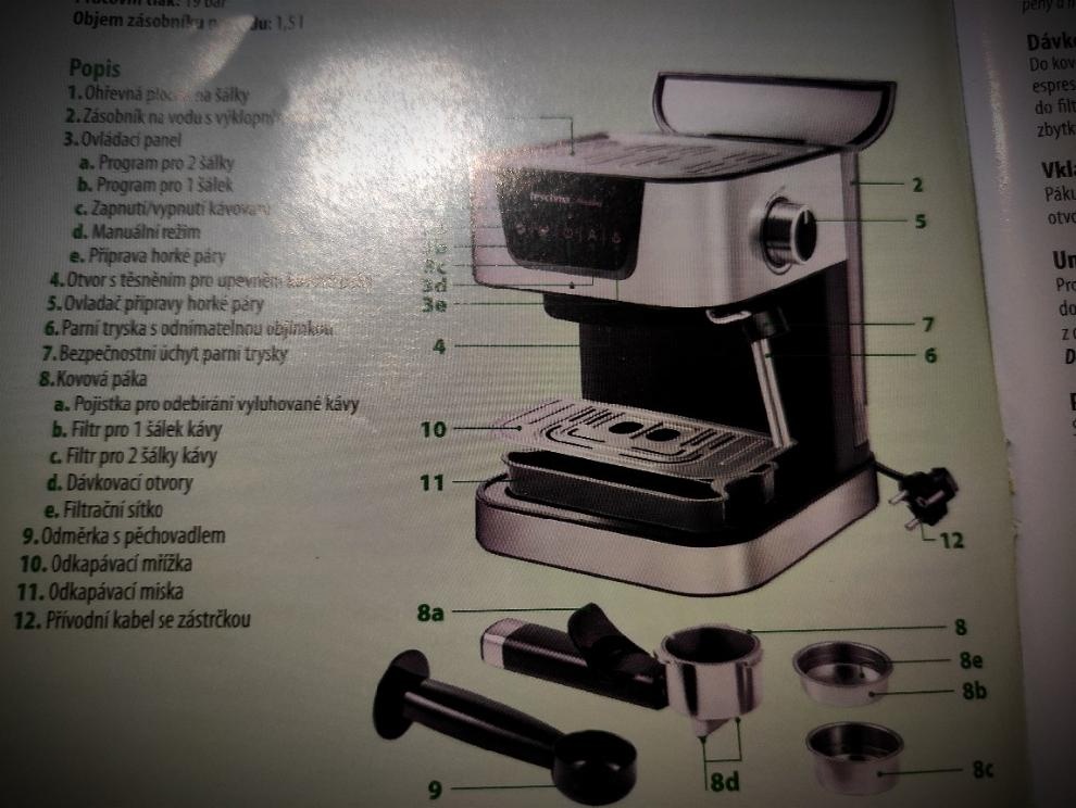 pákový kávovar espresso Tescoma President - 4