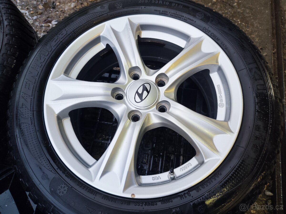 Alu sada =5x114,3= orig. HYUNDAI =s pneu =205/55 R16 - 4