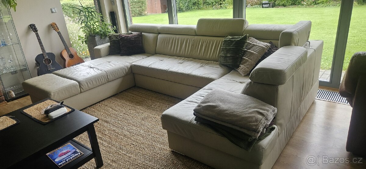 Sedací kožená souprava - 4