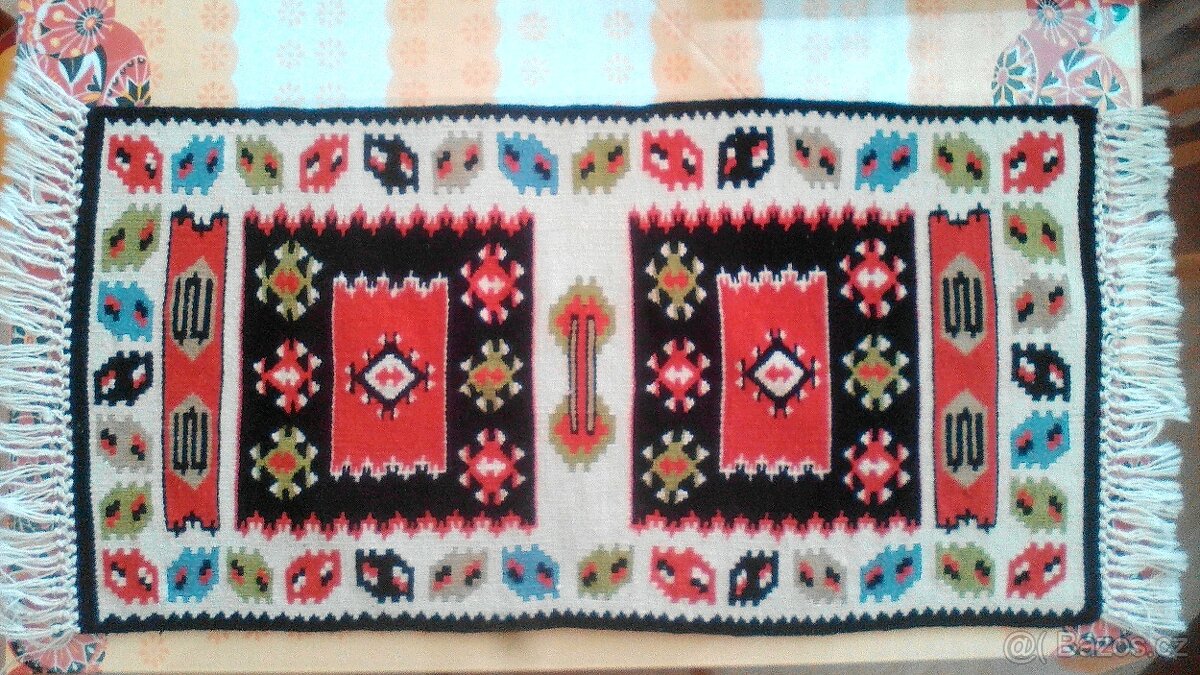 Vintage - malý ubrus, prostírání + dečky - 4