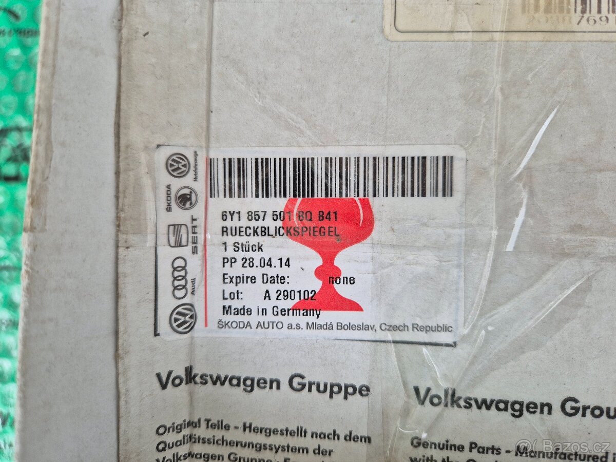 Škoda Fabia levé vnější zpětné zrcátko 6Y1857501BQB41 - 4