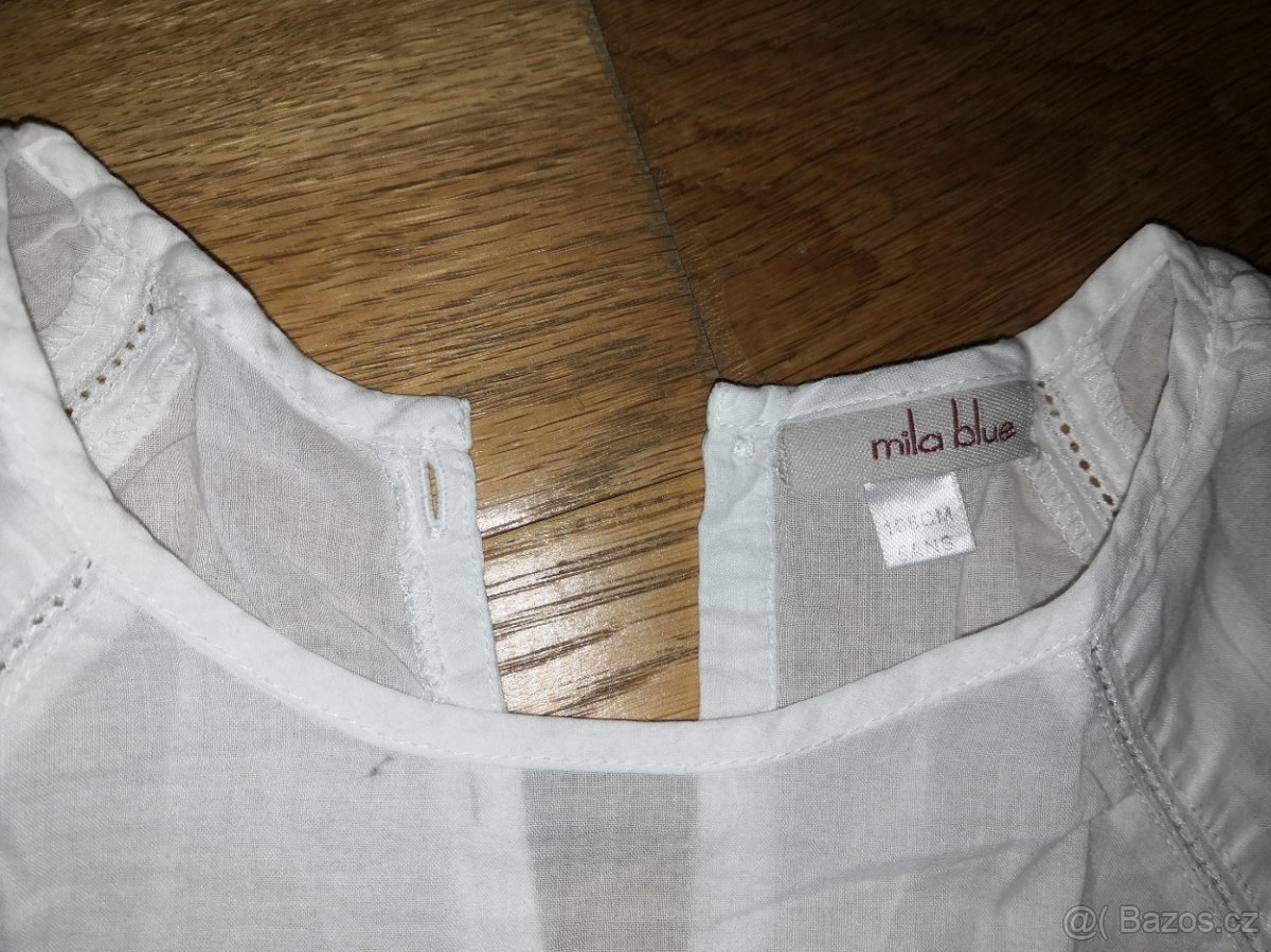 Bílá dívčí halenka Mila Blue 108 cm - 4