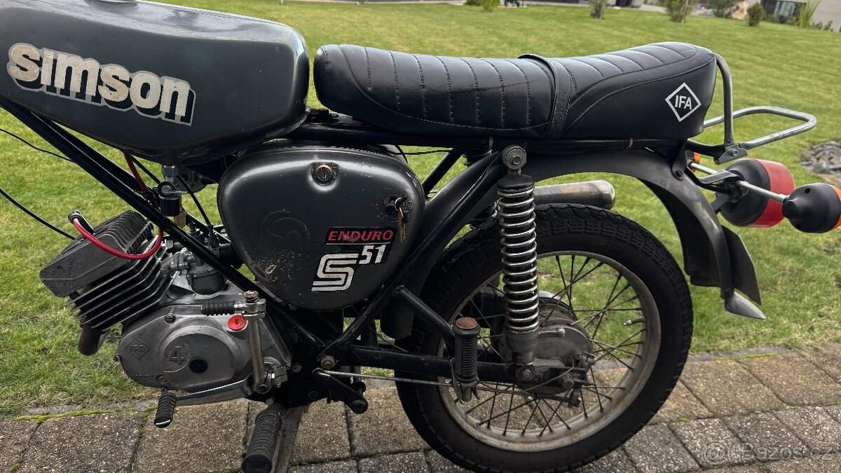 Simson S51 Enduro, originál, platné doklady a STK,pojízdný - 4