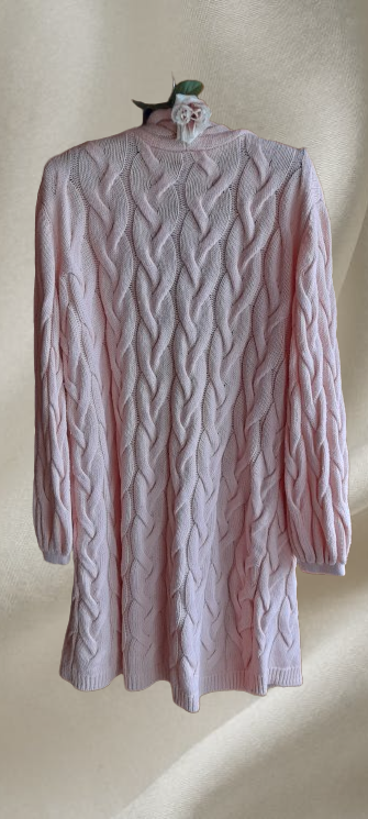 Yes Style meruňkový dlouhý kardigan - 4