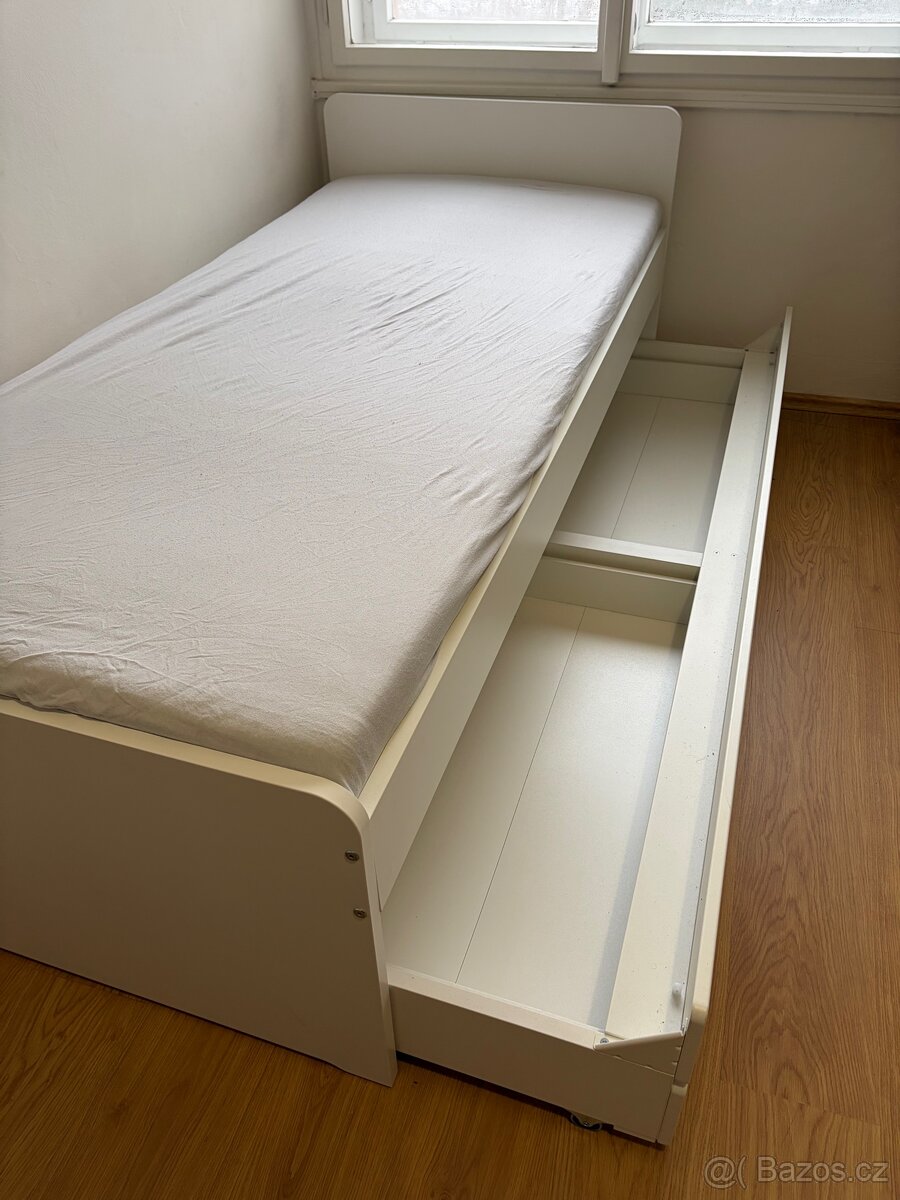 Postel + rošt + matrace 90x200 cm - 4