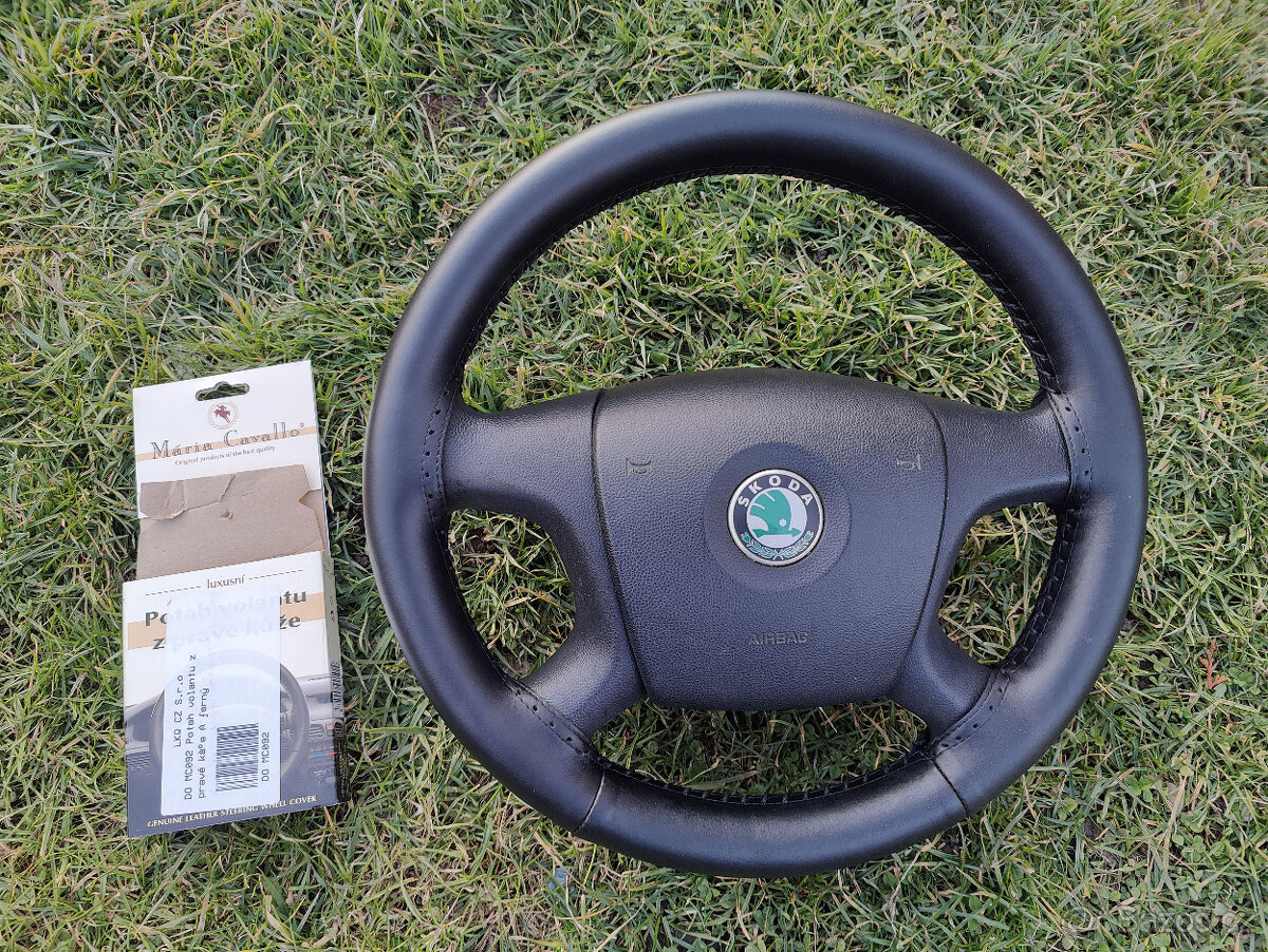 Volant Škoda Octavia 2-nové obšití pravou kůží - 4