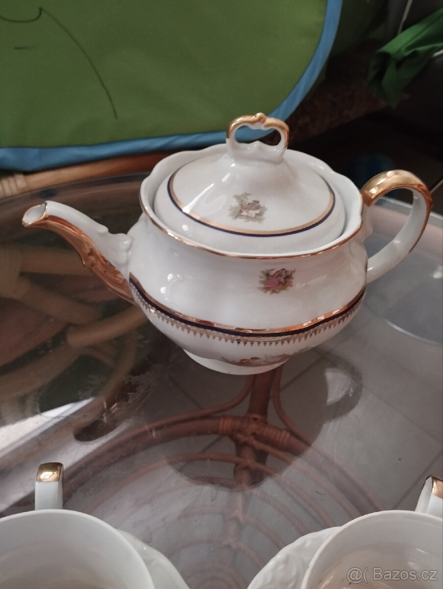 Krásný starožitný kávový servis unikátní - 4