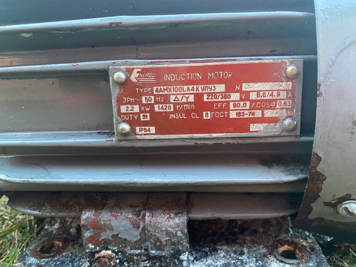 Motor, 380V/220V, 2,2 kW, 1420 otáček - 4