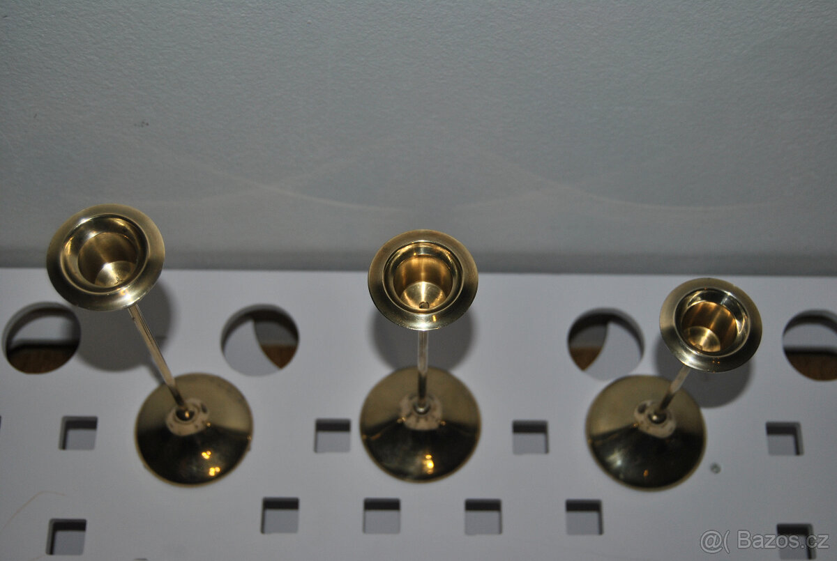 Mosazný svícen - sada 3 ks - 4