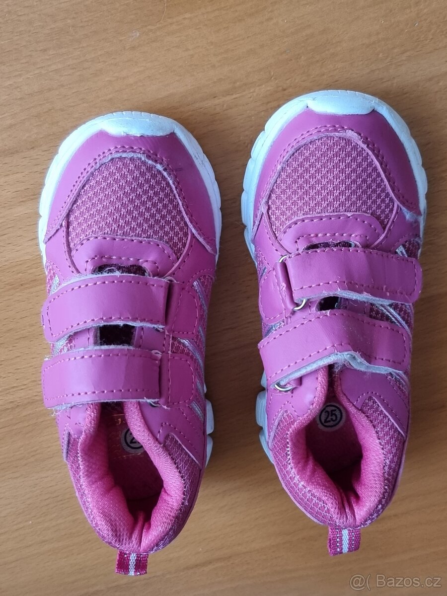 Dětské botasky tenisky botičky boty dívčí růžové - 4