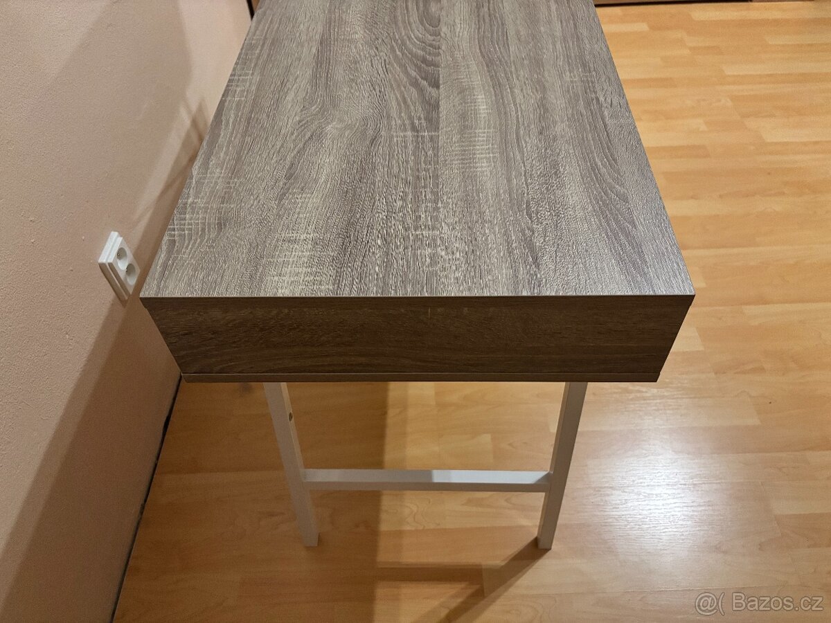 Psací stůl ABBETVED 48×120, světlý dub/bílá - 4