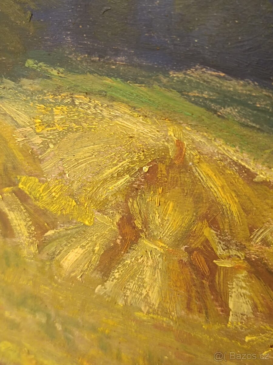 Obraz Polanský, žně na Šumavě, olej 60x80 - 4