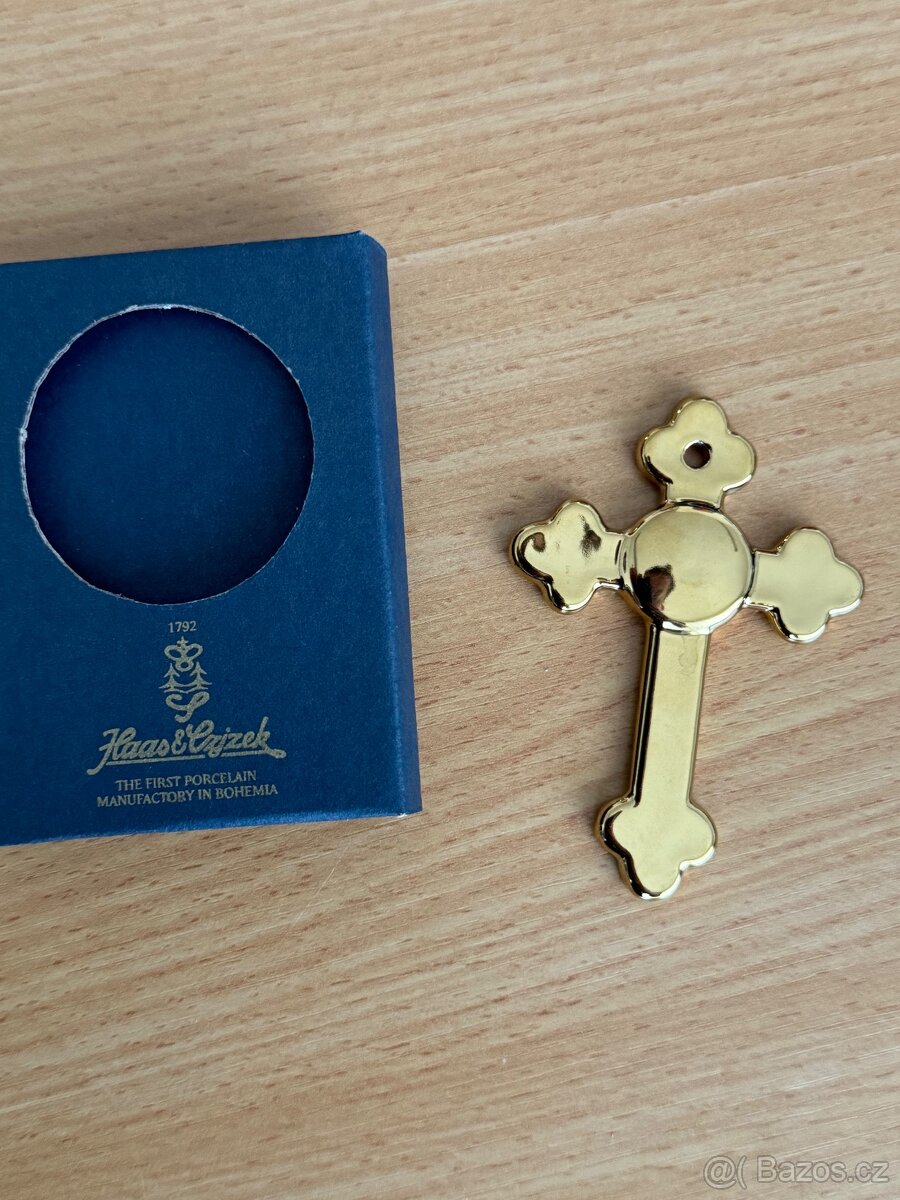 Porcelánové křížky bílé a zlaté - 4