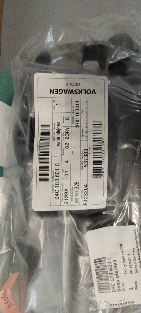 Škoda Fabia Scala Karoq Octavia olejová vana, motor 1.0 CNG - 4