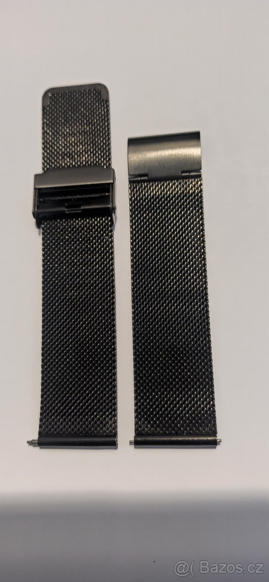 Milánský tah-řemínek na hodinky ,mesh, černý. - 4