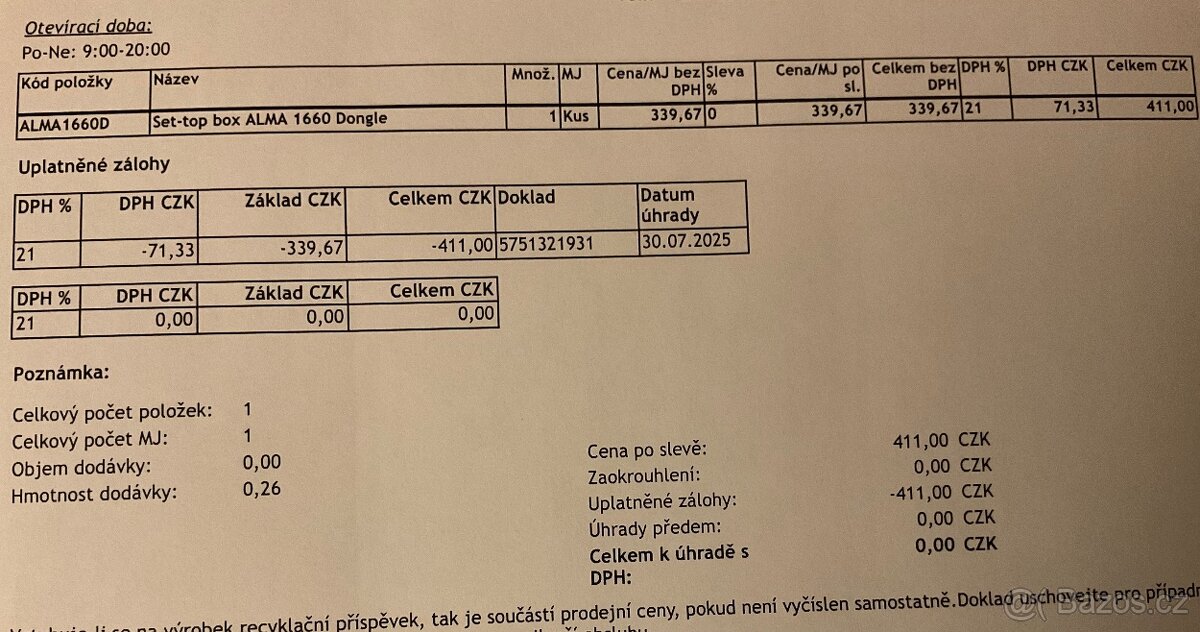 Miniaturní Set-top box ALMA 1660 Dongle DVB-T2/HEVC – Skryjt - 4