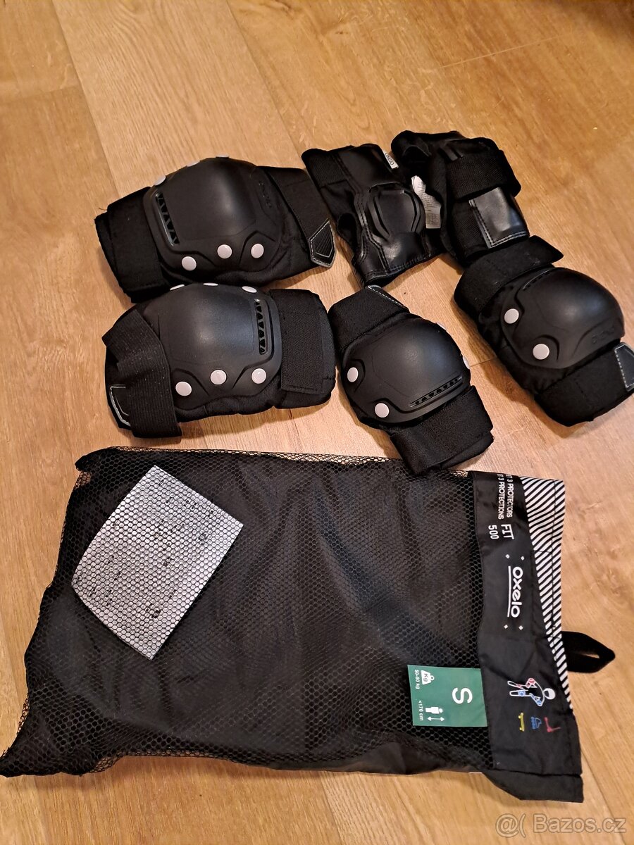 Kolečkové brusle 34-37 s chráničemi a helmou - 4