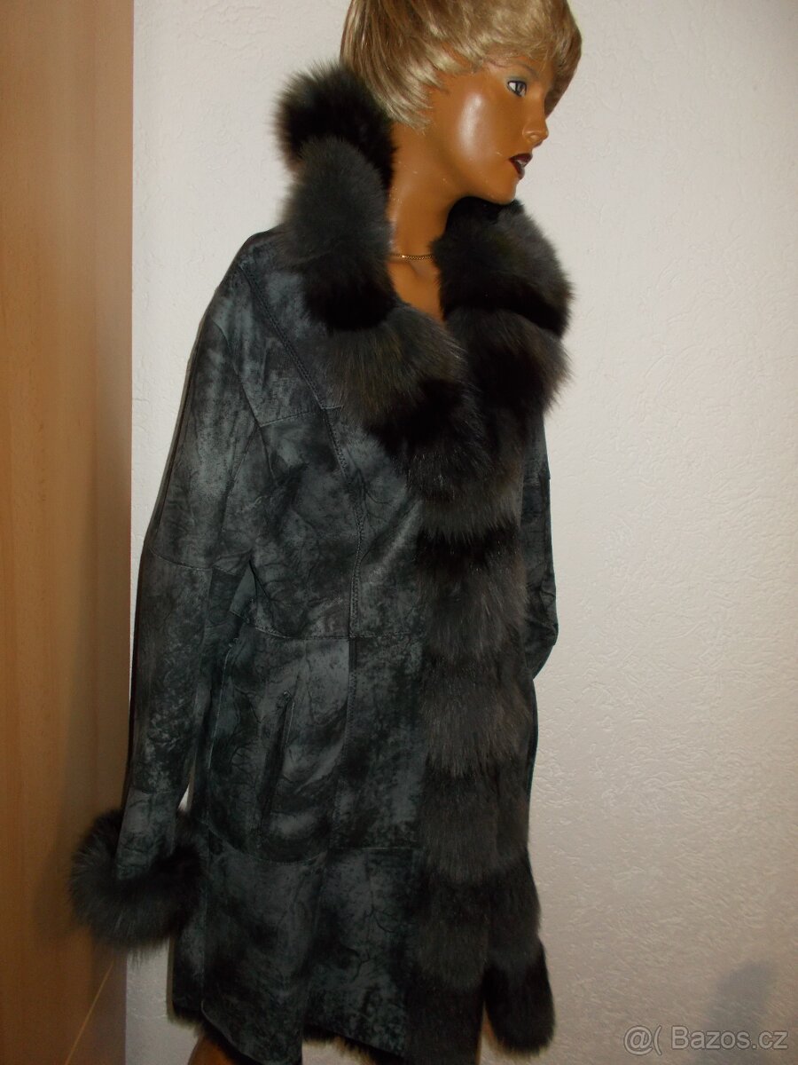 OJEDINĚLÝ KOŽENÝ 3/4 KABAT Vel.44/XL TOP STAV - 4