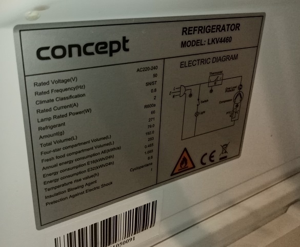 Vestavná kombinovaná lednice chladnička Concept - 4