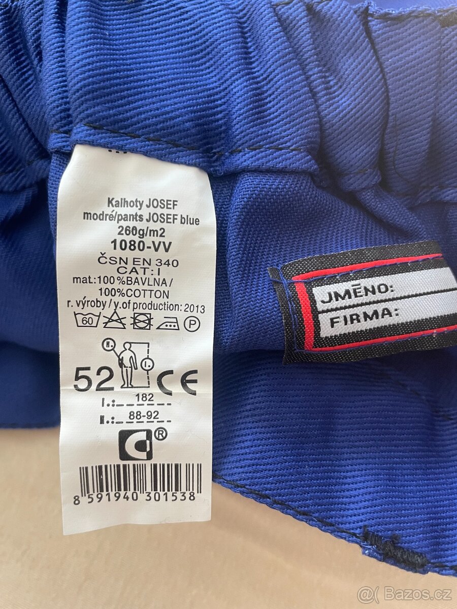 Pracovní kalhoty JOSEF vel.52 - 4