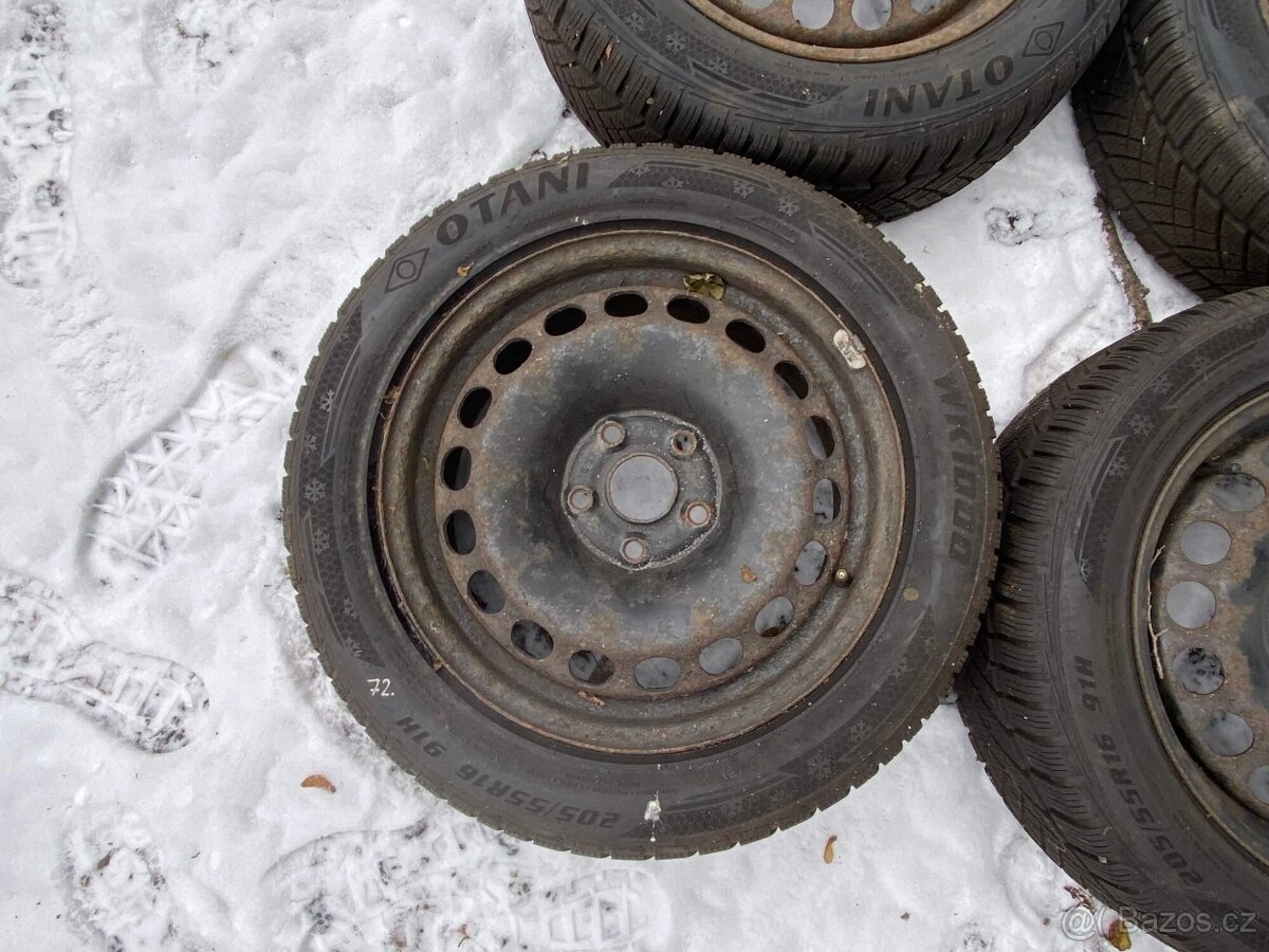 72. sada zimní kola 205/55 r16 5x112 VW škoda seat audi - 4