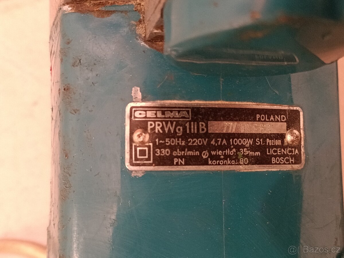 Prodám příklepovou vrtačku Celma PRWg 1II B - 4