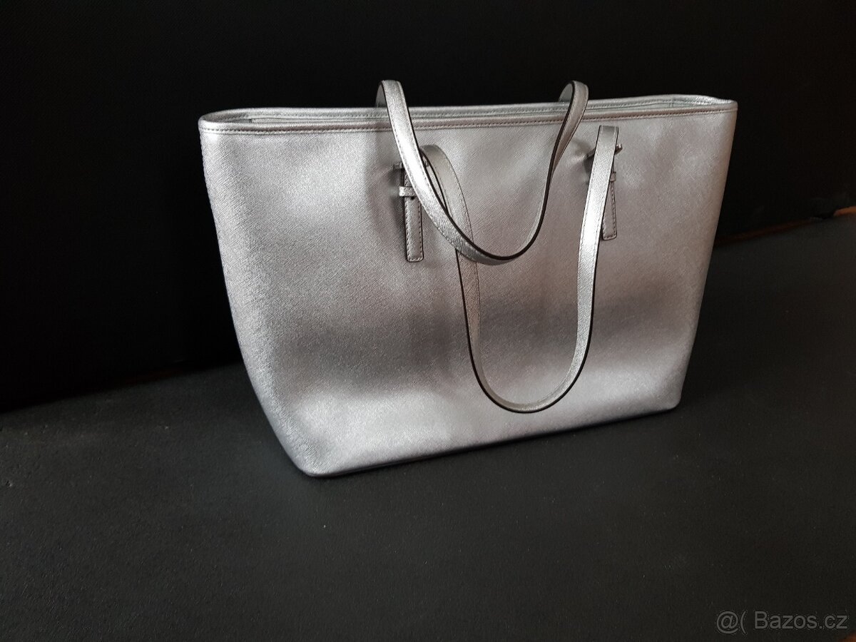 Velká stříbrná kabelka MICHAEL KORS - 4