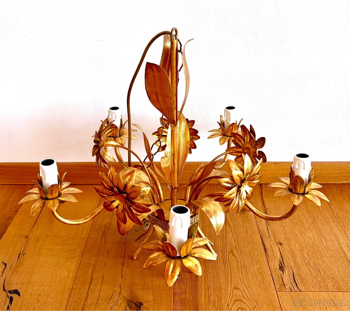 Starý romantický kovaný lustr - 4