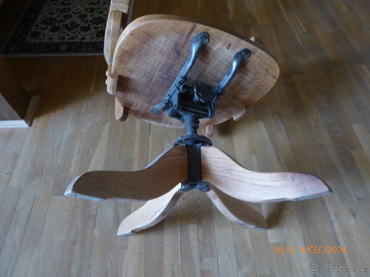 MASIVNÍ STARÁ DŘEVĚNÁ ŽIDLE - 4