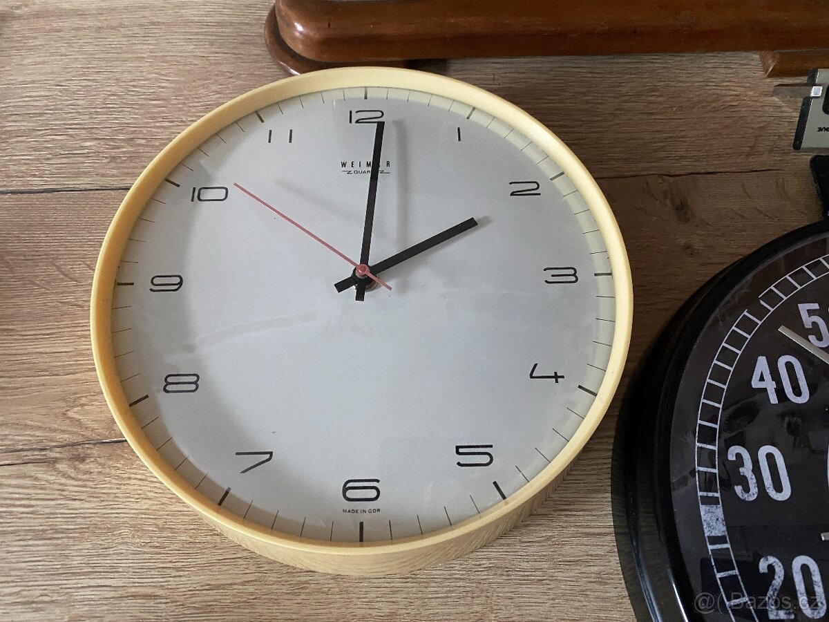 hodiny staré hodiny dřevěné hodiny retro hodiny budík prim - 4