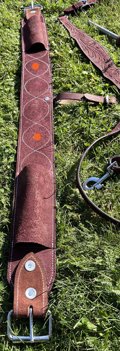 Westernový set hnědo/vínový - 4